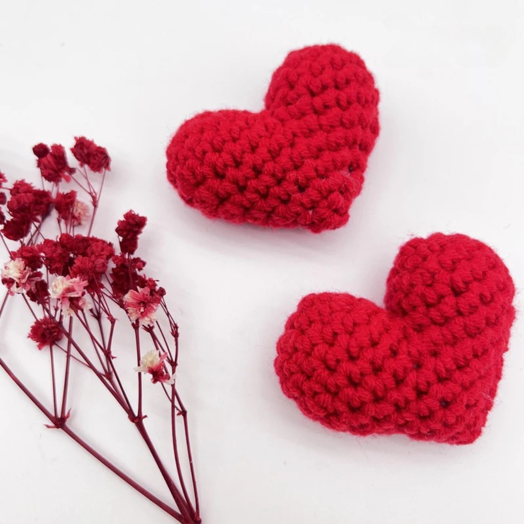 Corazones de crochet